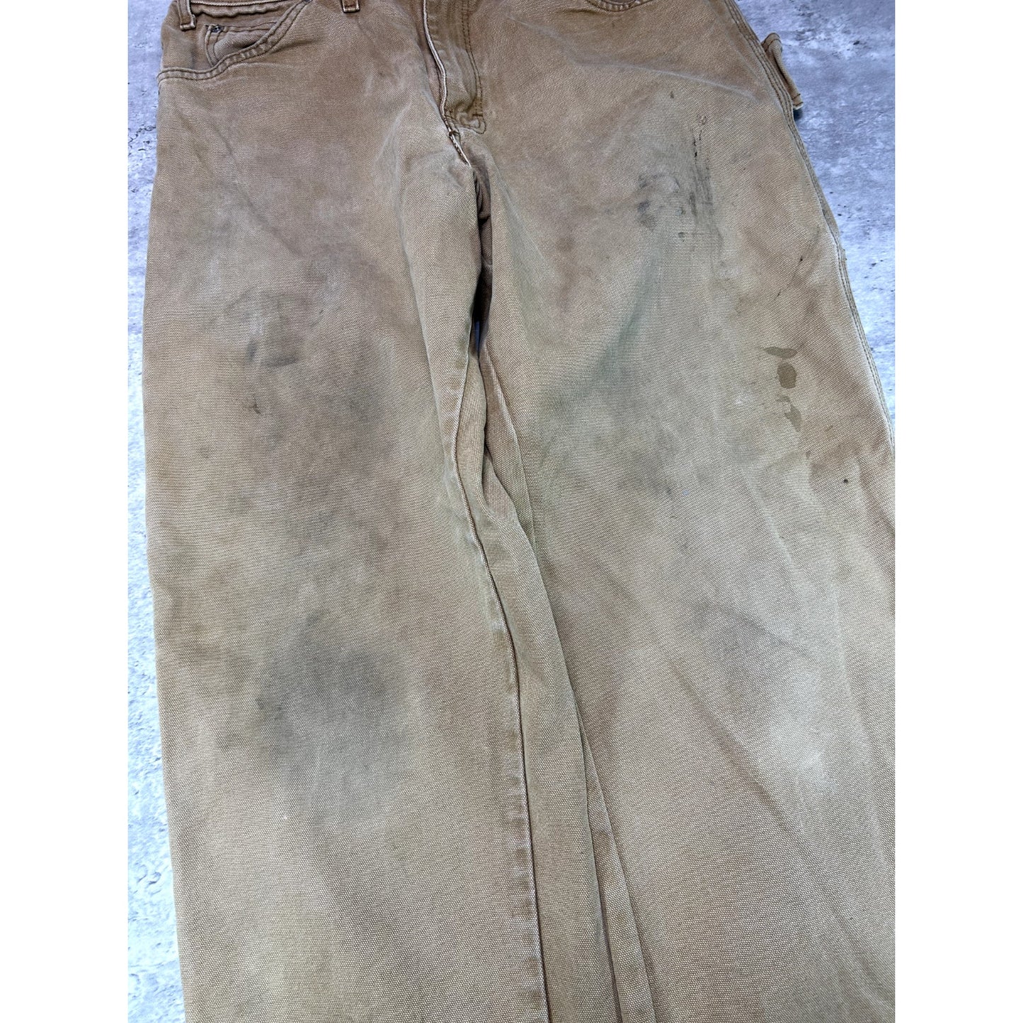 Vintage Dickies Canvas Work Wear Carpenter Pants Size 33W Beige