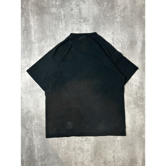 Vintage 90s Buffalo Sabres NHL Goat Head Graphic Hockey T-Shirt Size Large