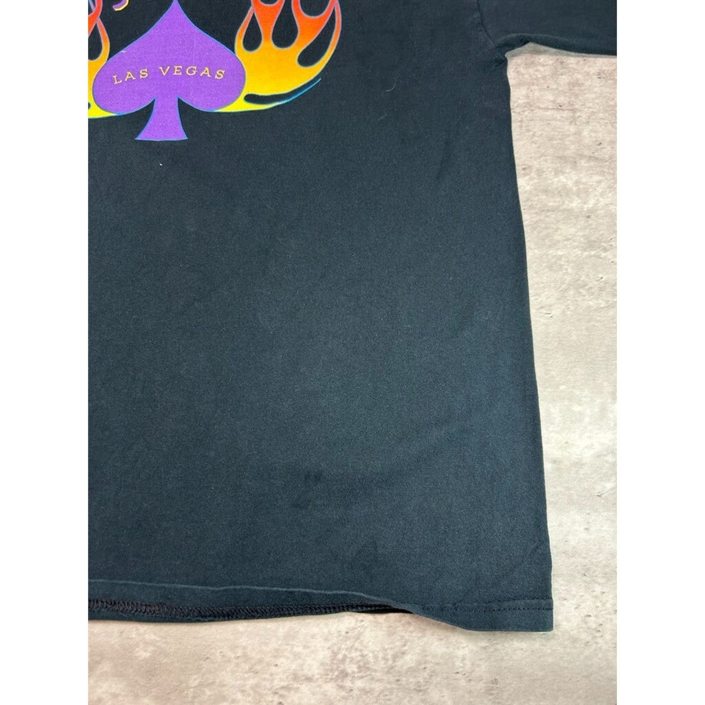 Vintage 90s Hard Rock Cafe Las Vegas Flame Print Long Sleeve T-Shirt Size XL