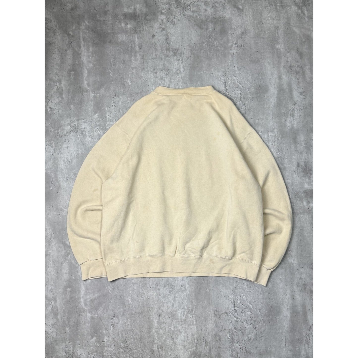 Vintage 2000s Nike Embroidered Mini Swoosh Earth Tone Sweatshirt Size XL Beige