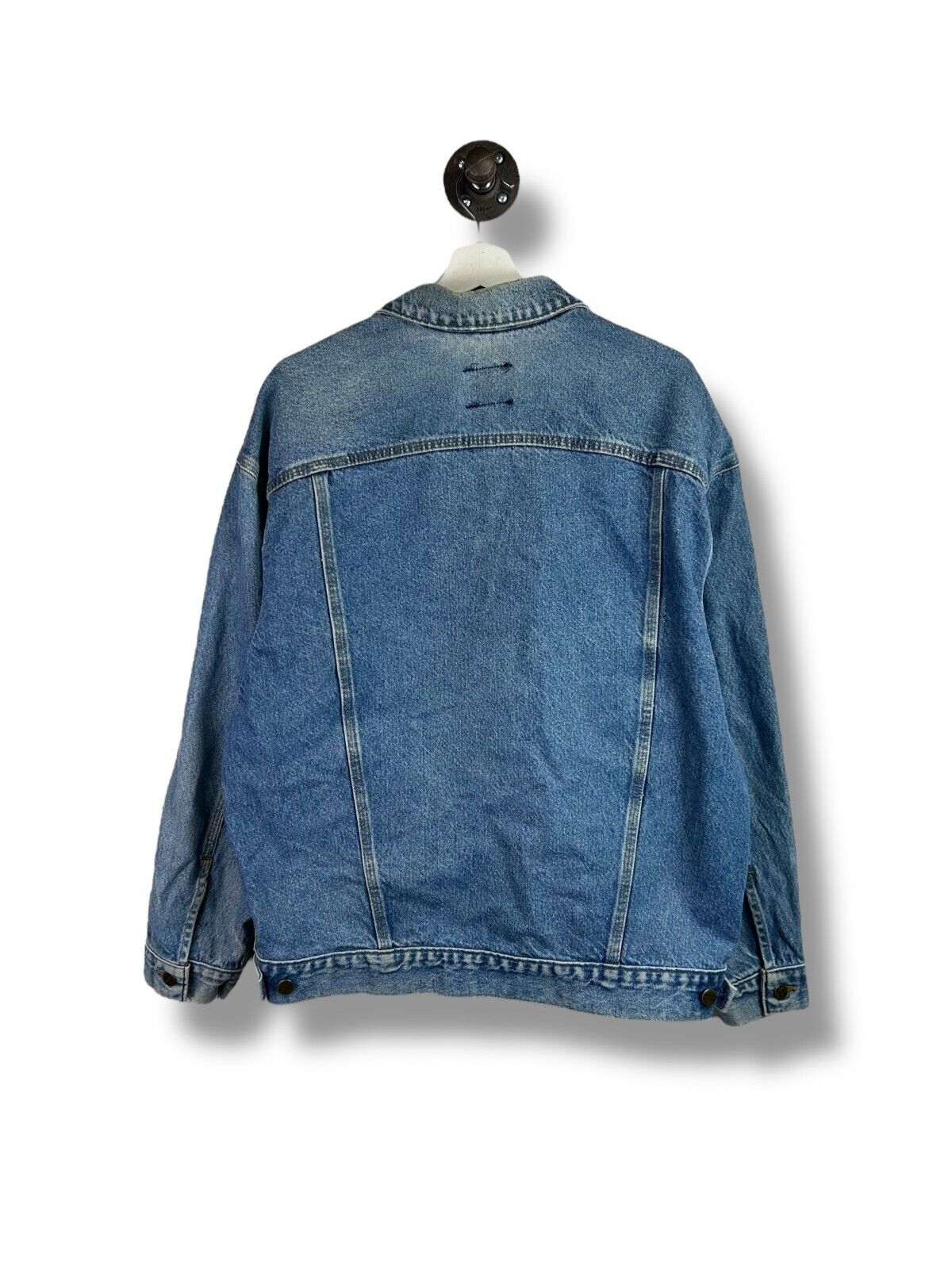 Vintage Carhartt Light Wash Denim Work Wear Trucker Jacket Size Large