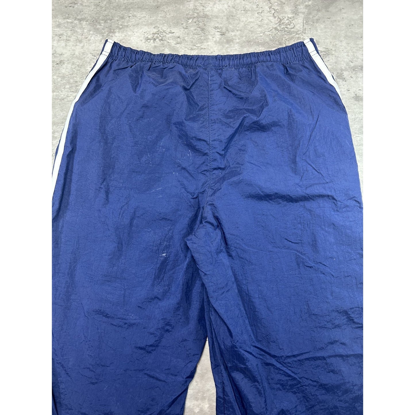Vintage 90s Adidas Embroidered Logo Three Stripes Nylon Track Pants Size Small