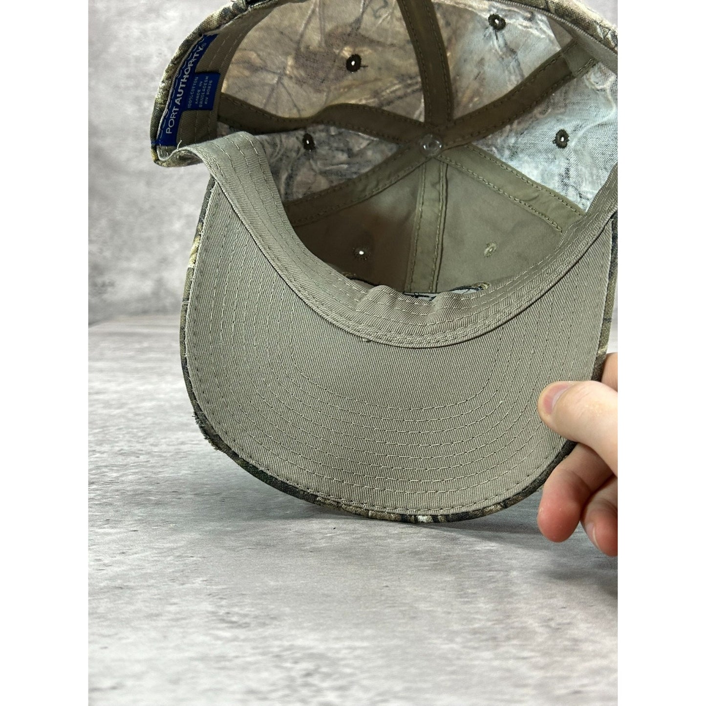 Vintage GTD Embroidered Logo Tree Camo Hunting Strapback Hat OSFA