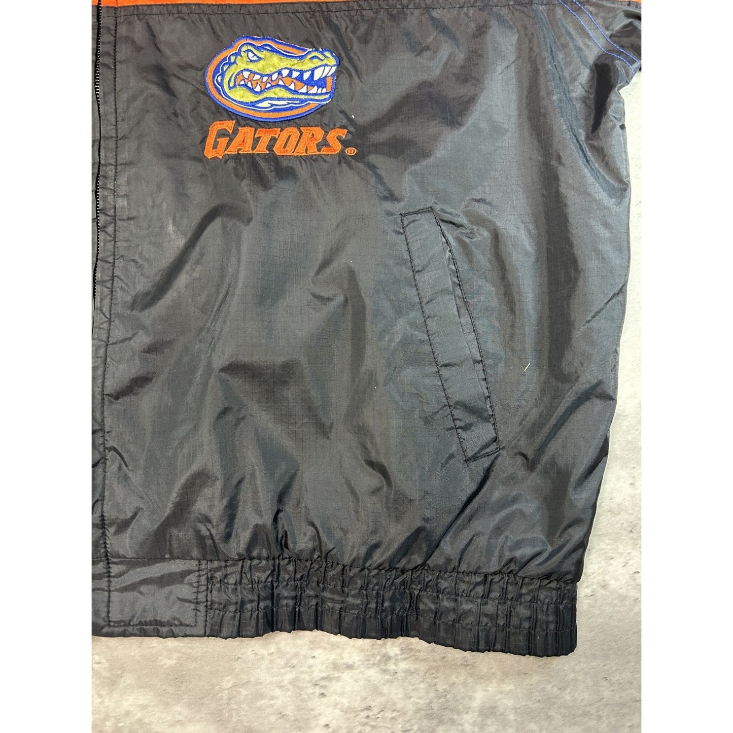 Vintage 90s Florida Gators NCAA Embroidered Logo Nylon Windbreaker Jacket Sz XL