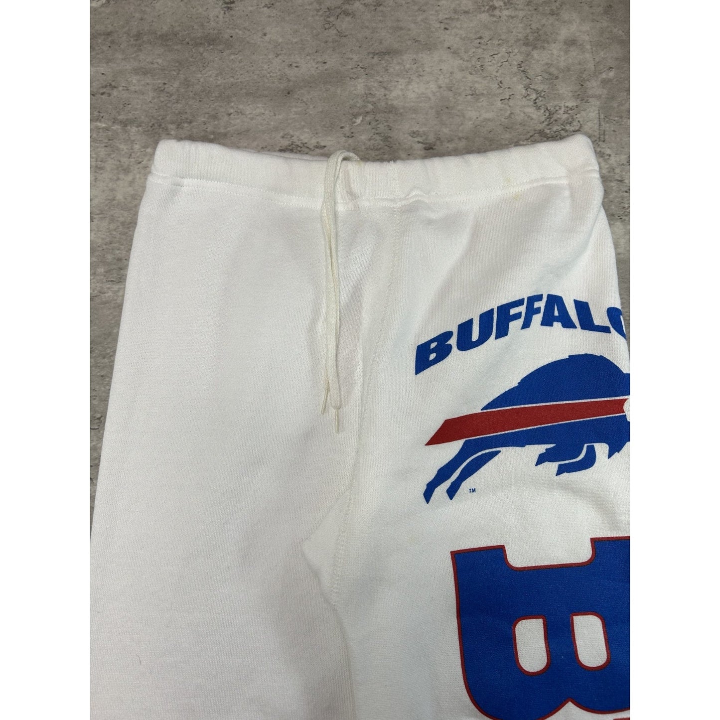 Vintage 90s Buffalo Bills NFL Graphic Spellout Football Sweat Pants Size Small