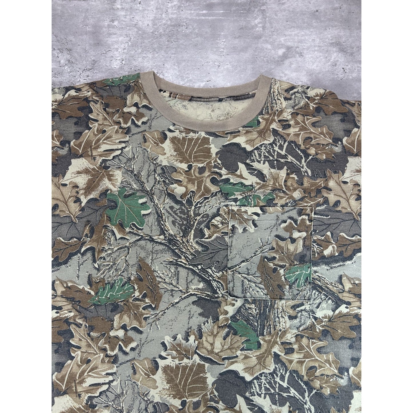 Vintage Advantage Tree Camo Hunting Long Sleeve T-Shirt Size 2XL