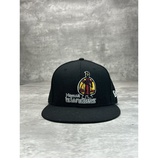 Hawaii Islanders MiLB Embroidered Logo Baseball Fitted Hat 7 1/2 Black