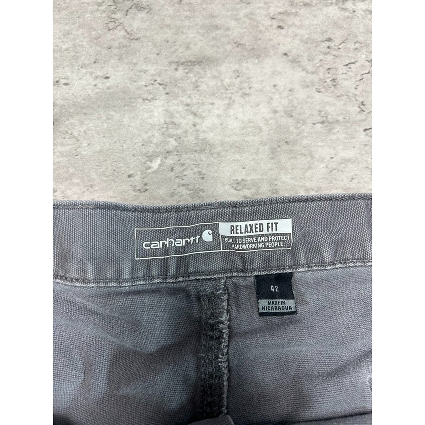 Carhartt Relaxed Fit Canvas Workwear Five Pocket Shorts Size 42 Gray