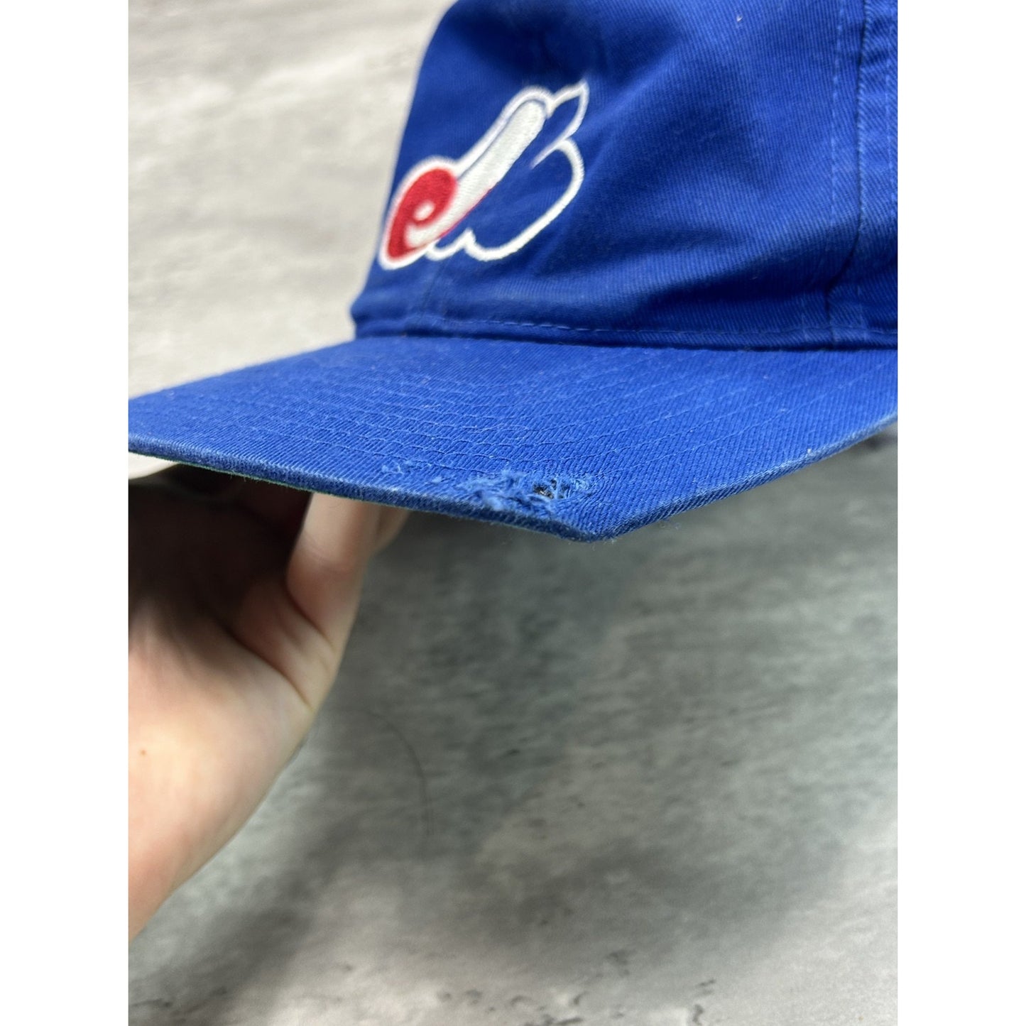 Vintage 90s Montreal Expos MLB Embroidered Logo Baseball Snapback Hat OSFA