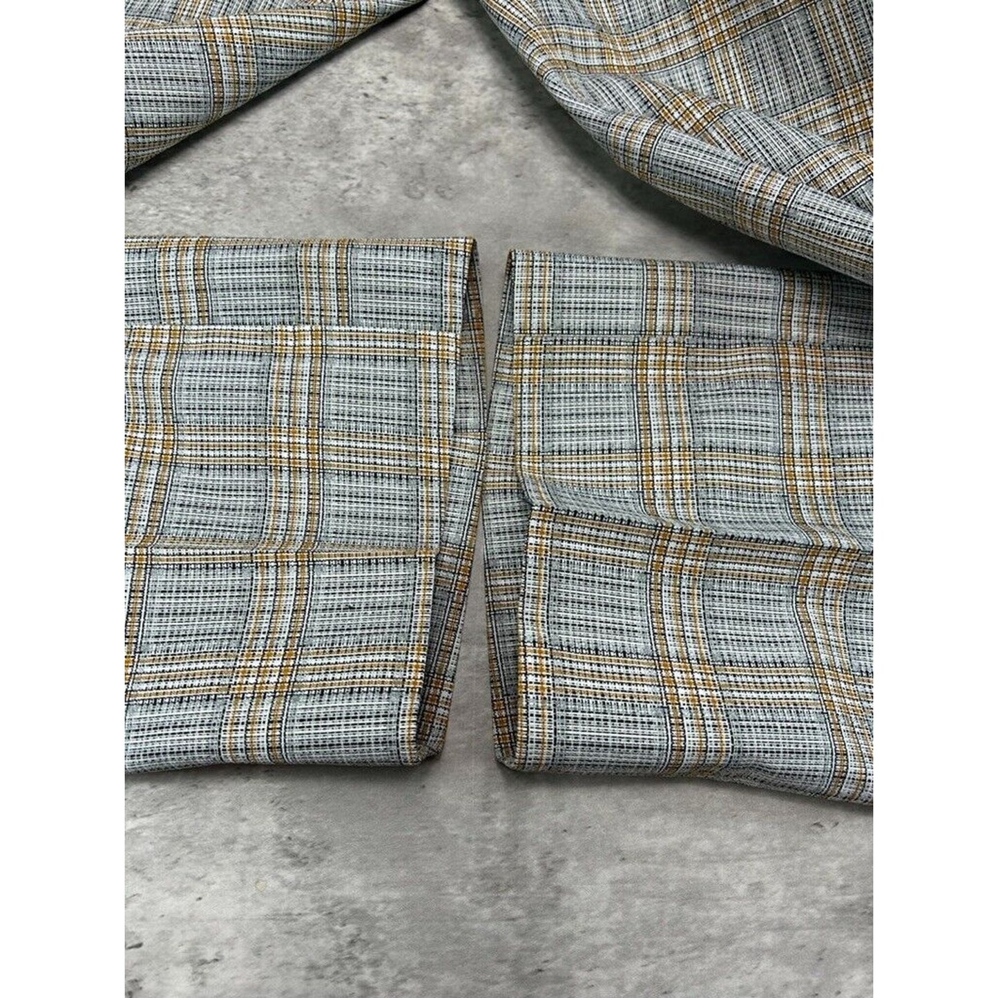 Vintage 1970s Sears Checkered Plaid Print Trouser Slack Pants Size 35