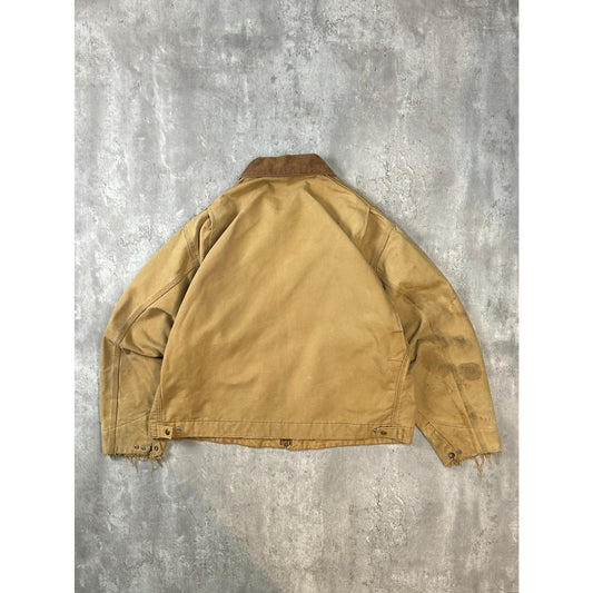 Vintage 80s/90s Carhartt Insulated Canvas Workwear Detroit Jacket Size 2XL