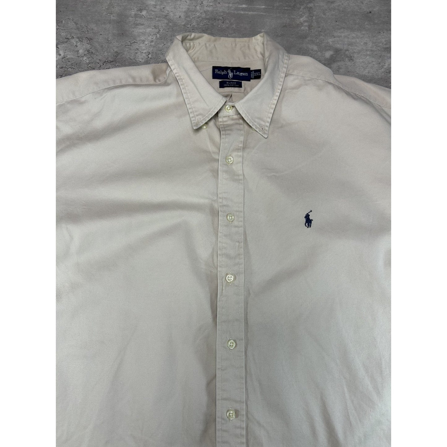 Vintage Polo Ralph Lauren Embroidered Pony Long Sleeve Button Up Shirt Sz XXL