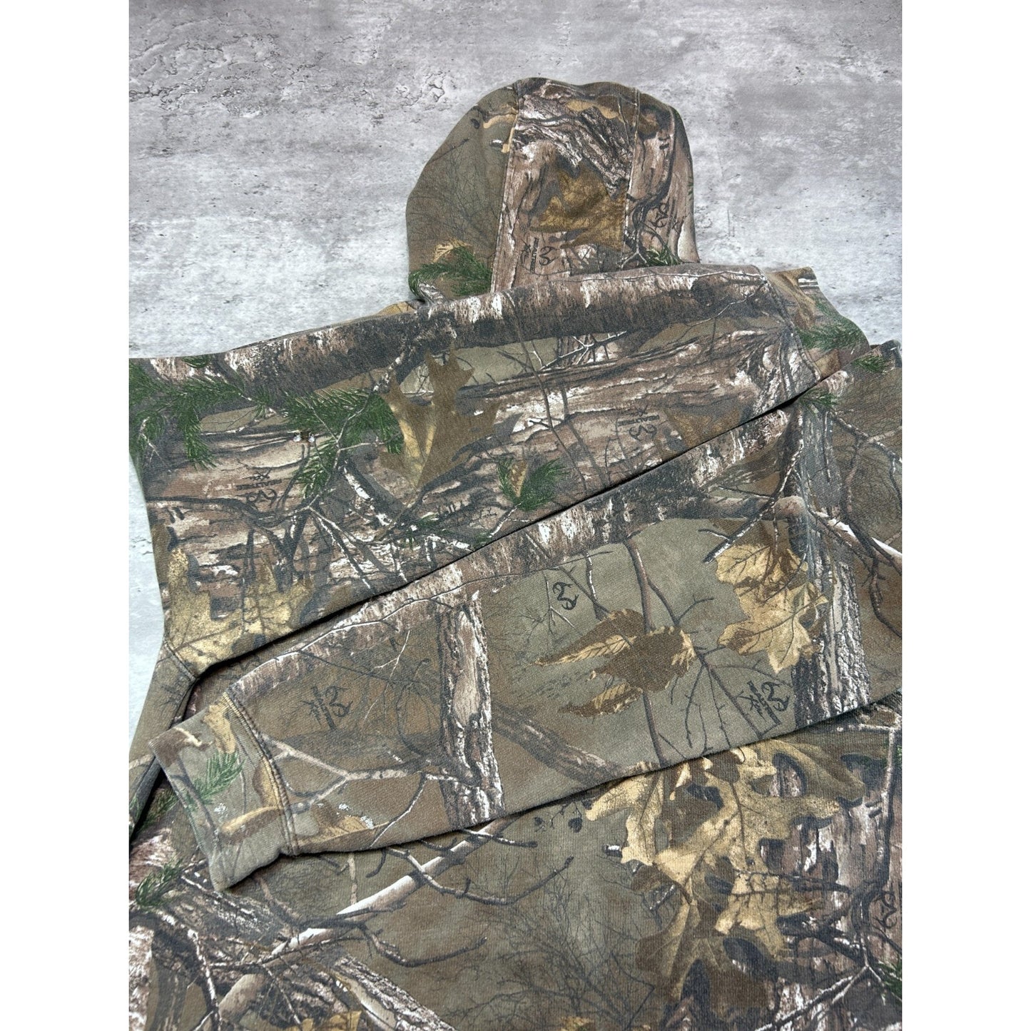 Realtree Xtra Hunting Camo Pullover Hooded Sweatshirt Size XL Brown