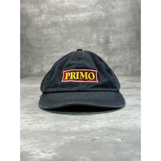 Vintage 90s Primo Tomato Sauce Embroidered Spellout Strapback Hat OSFA Black