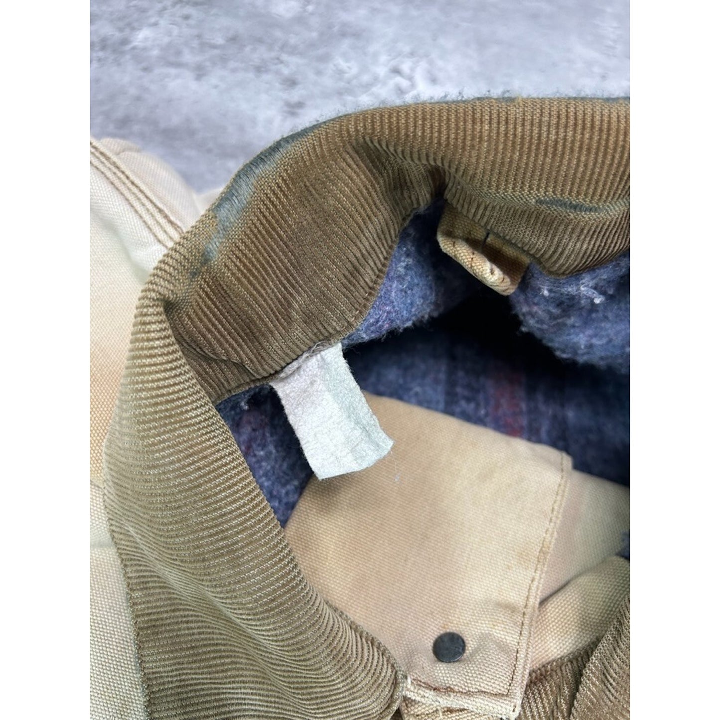 Vintage 1970s Carhartt Blanket Lined Canvas Workwear Chore Jacket Size XXL