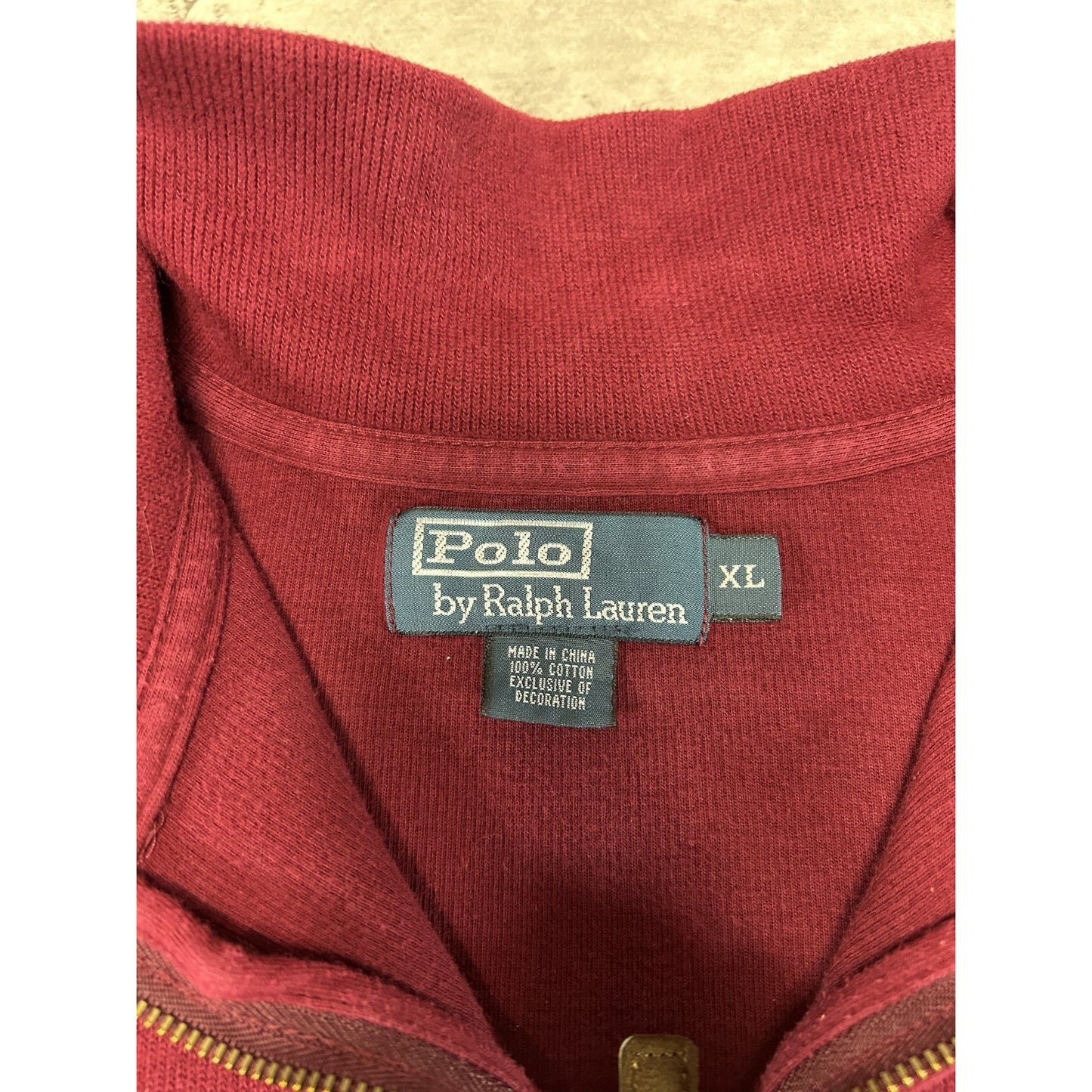 Vintage Polo Ralph Lauren Embroidered Pony 1/4 Zip Sweatshirt Size XL