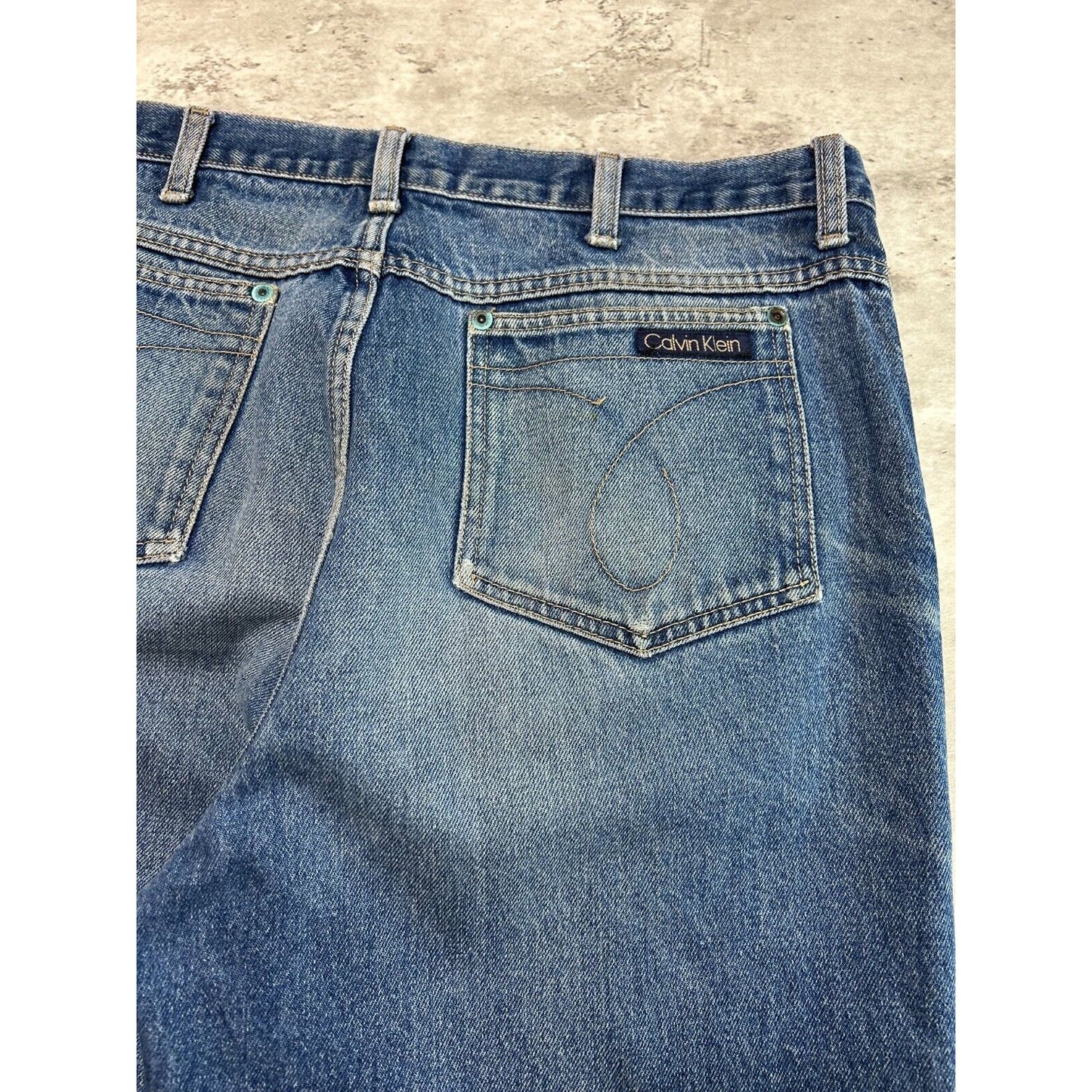 Vintage Calvin Klein Dark Wash Denim Pants Size 36 Blue