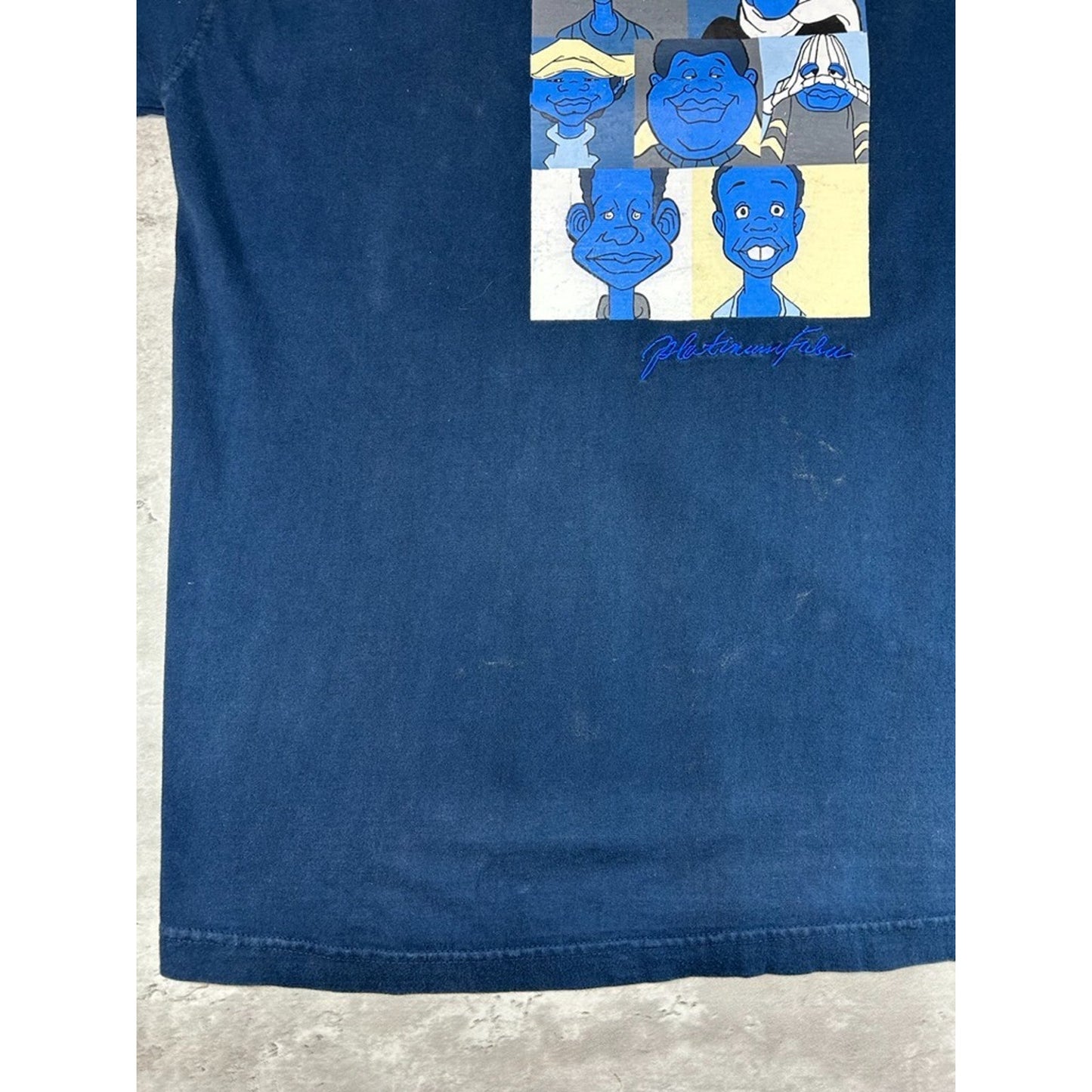 Vintage Y2K Platinum Fubu Fat Albert Cartoon Graphic Long Sleeve T-Shirt Size XL