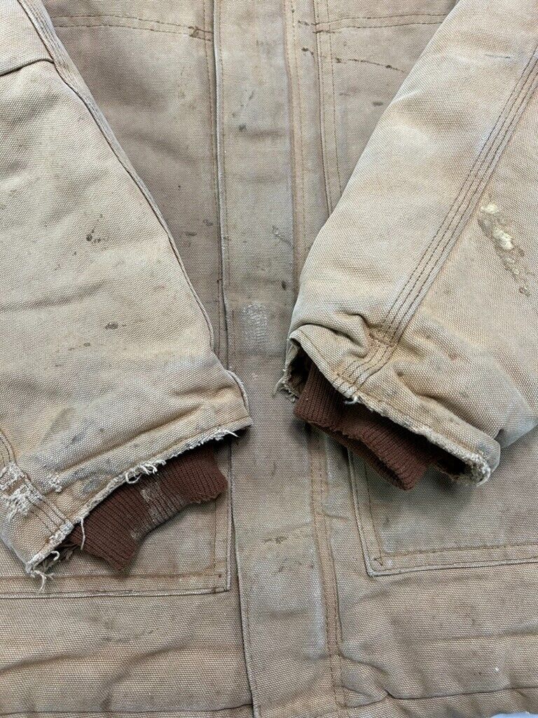 Vintage 90s Carhartt Quilted Lined Canvas Workwear Arctic Jacket Size Large