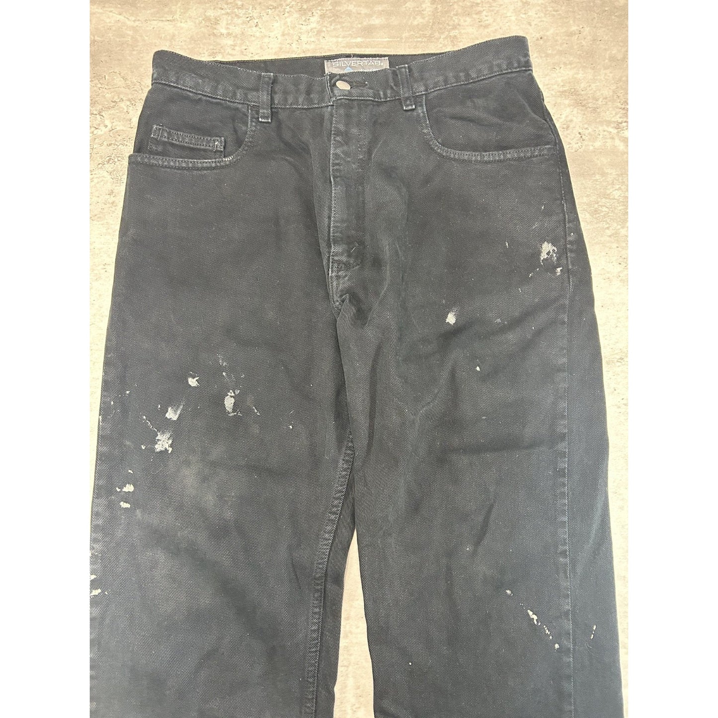 Vintage 2000s Levis Sivler Tab Straight Fit Black Denim Pants Size 34