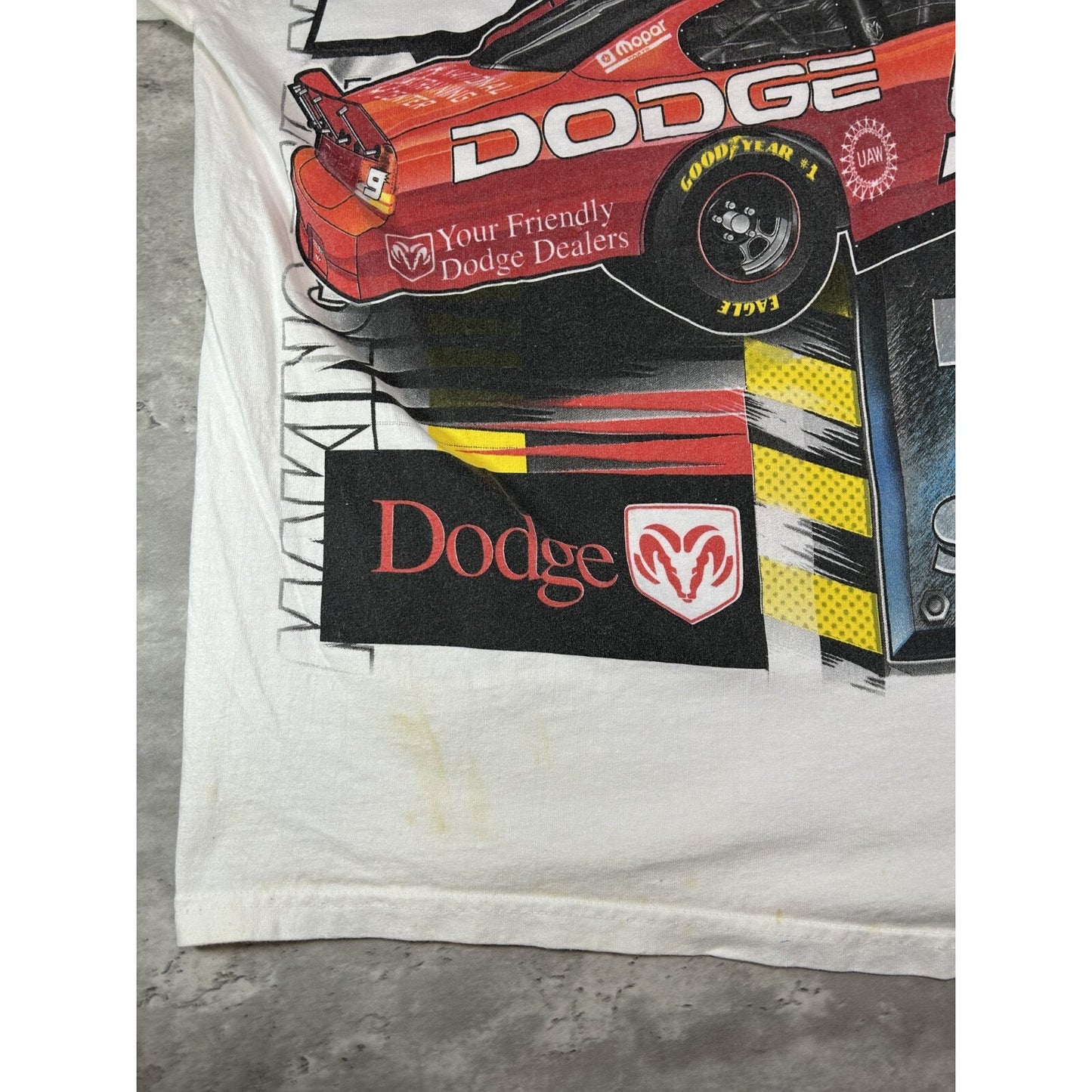 Vintage 2001 Bill Elliot #9 Nascar Making The Move AOP Race T-Shirt Size Large