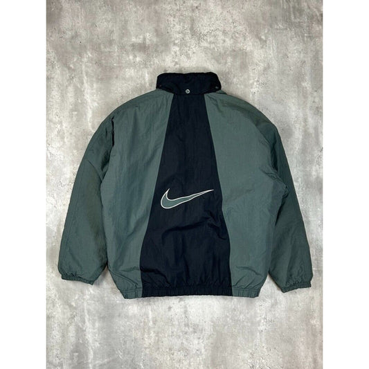 Vintage 90s Nike Air Embroidered Swoosh Insulated Full Zip Jacket Size Medium