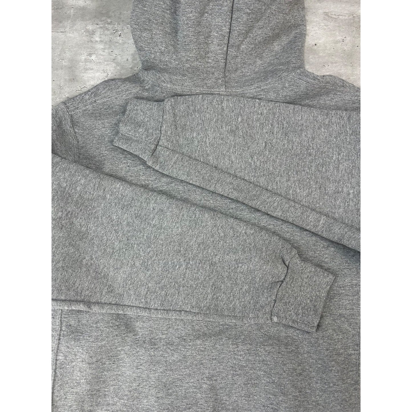 Vintage Russell Athletics Blank Pullover Hooded Sweatshirt Size Large Gray