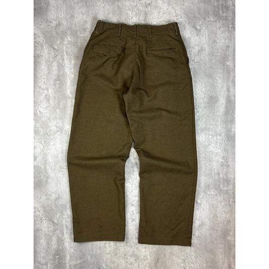 Vintage 1950s Wool Army Trouser Style Slack Pants Size 31