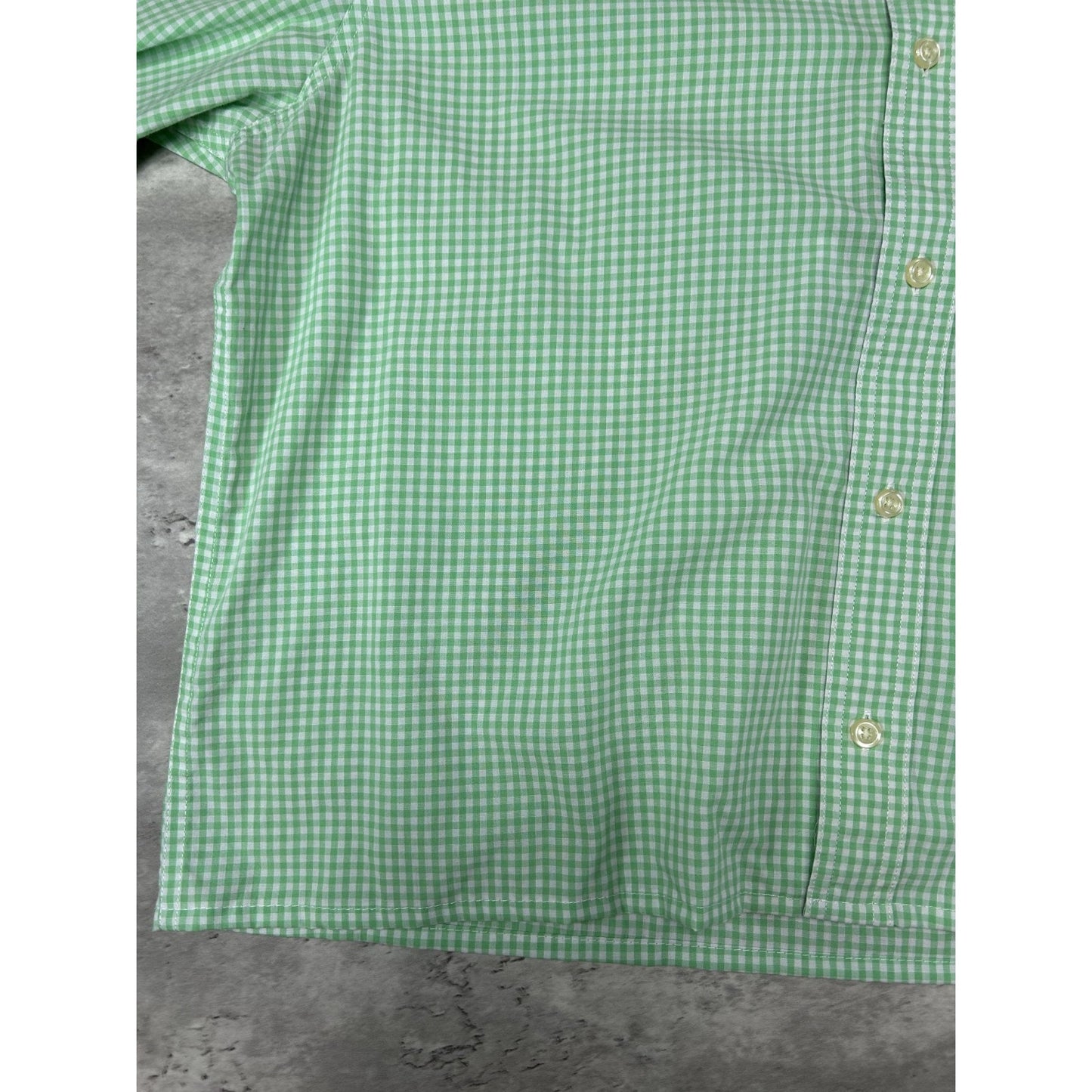 Vintage Chaps Ralph Lauren Reworked Cropped Long Sleeve Button Up Shirt Sz Large