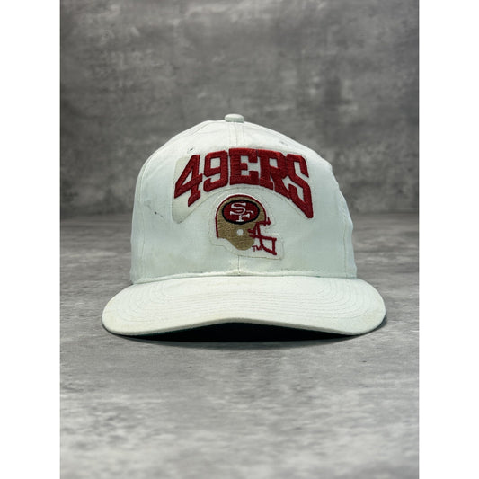 VTG 90s San Francisco 49ers NFL Embroidered Helmet Spellout Snapback Hat OSFA