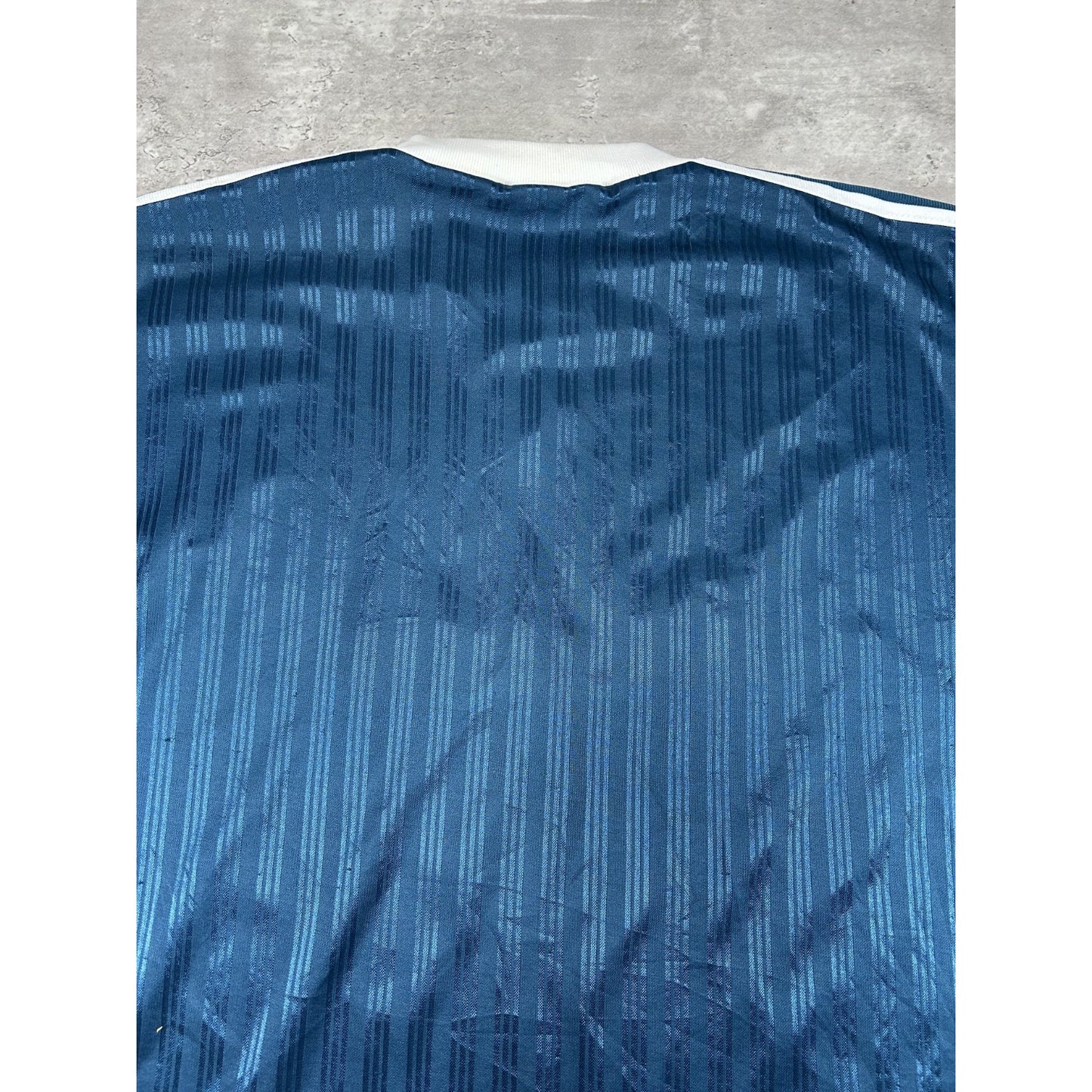 Vintage 90s Adidas Graphic Trefoil Two Tone Soccer Jersey Size XL Blue