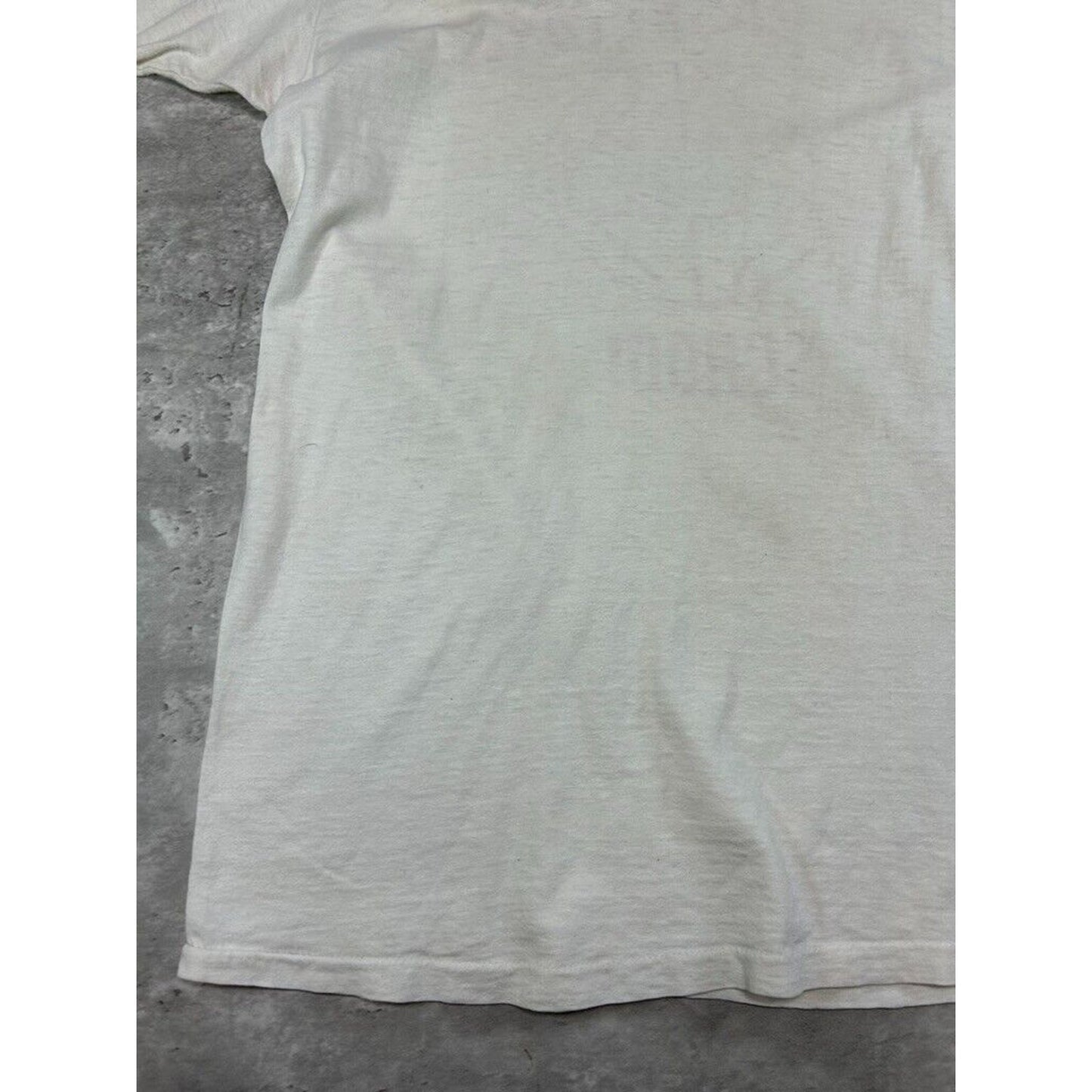 Vintage 1970 Jr Basketball School Graphic Spell Out Ringer T-Shirt Size Medium