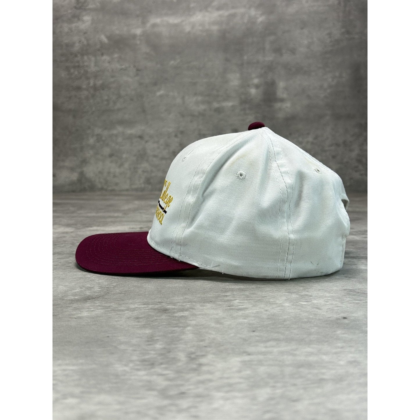 VTG 90s Boston College Law School NCAA Embroidered Spellout Snapback Hat OSFA