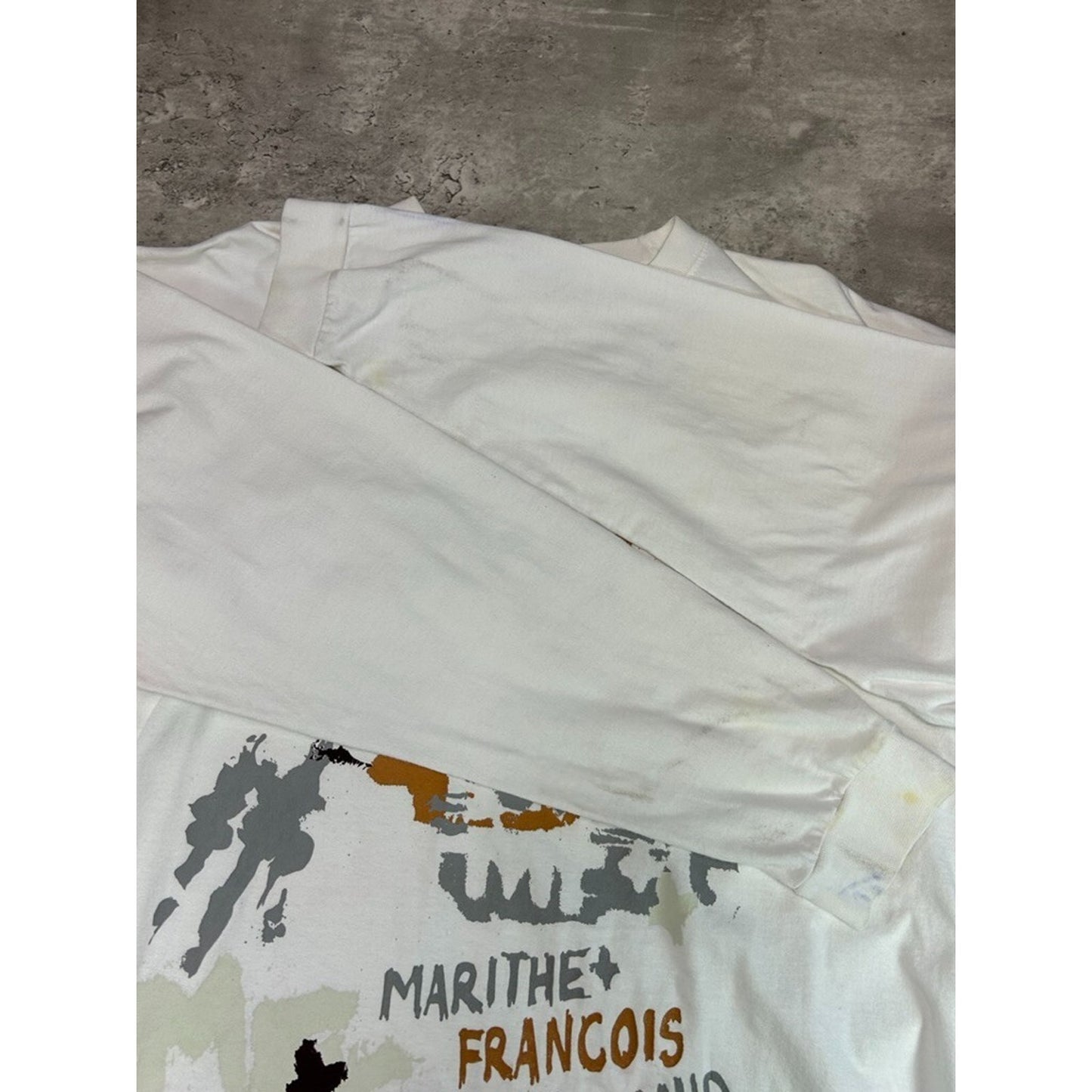 Vintage Y2K Marithe + Francois Girbaud MF+G Long Sleeve Graphic T-Shirt Size Large