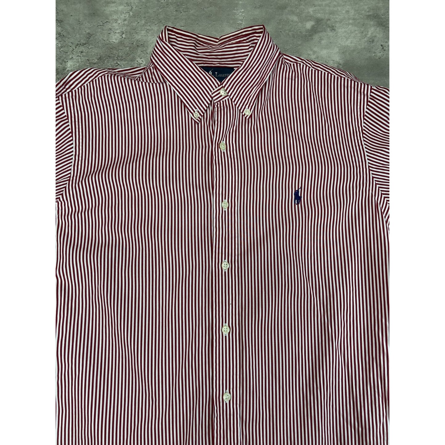 Vintage Polo Ralph Lauren Striped Print Long Sleeve Button Up Shirt Size Large