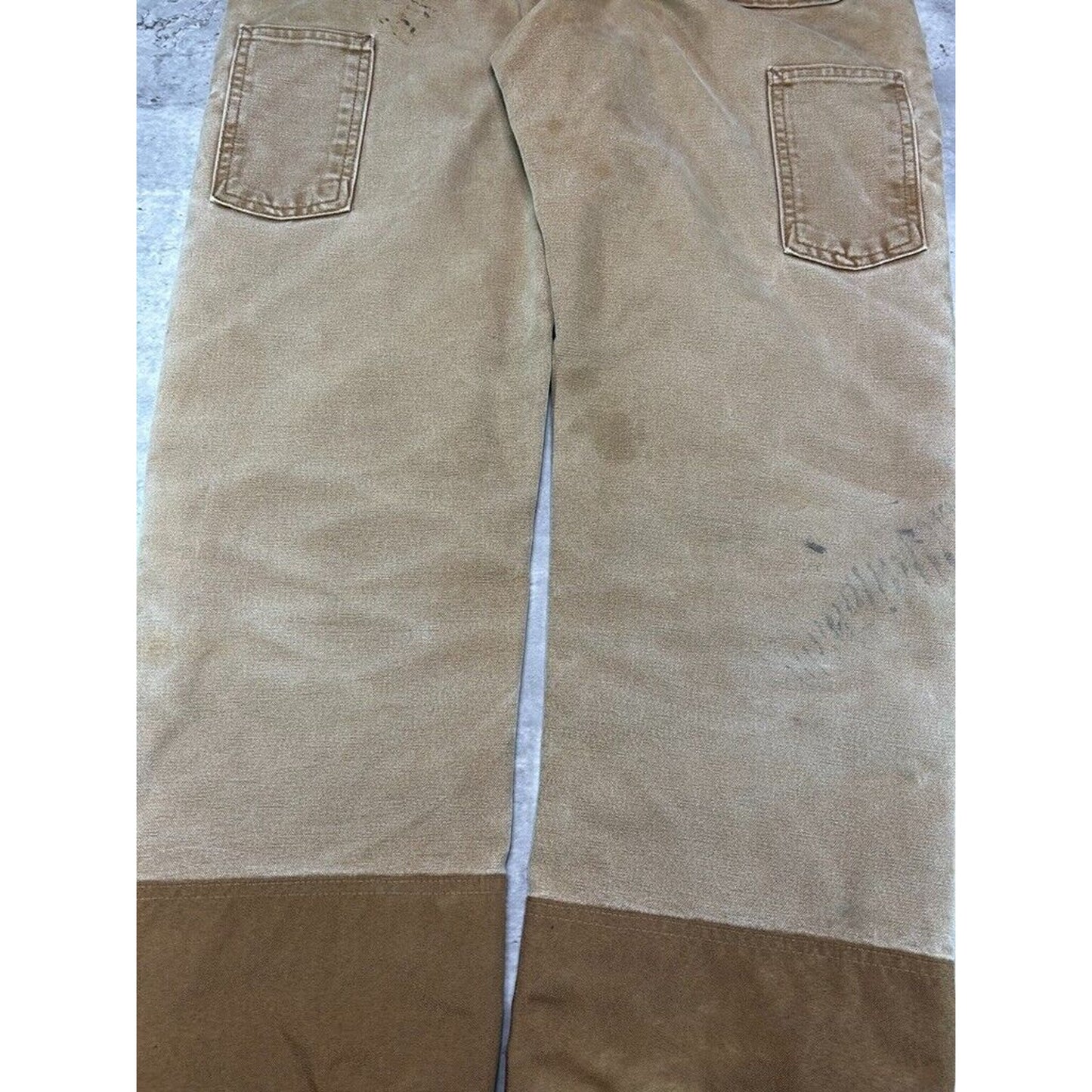 Vintage Carhartt Quilted Lined Canvas Workwear Double Knee Carpenter Pants Size 32