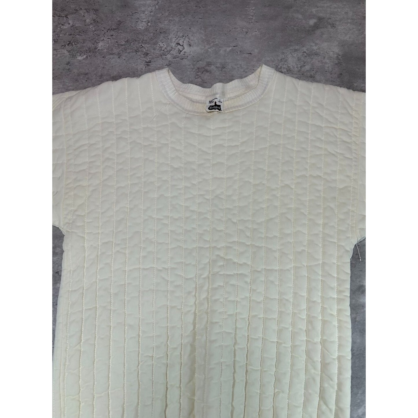 Vintage 1960s Bodyguard Quilted Thermal Lined Pullover Sweatshirt Size Large