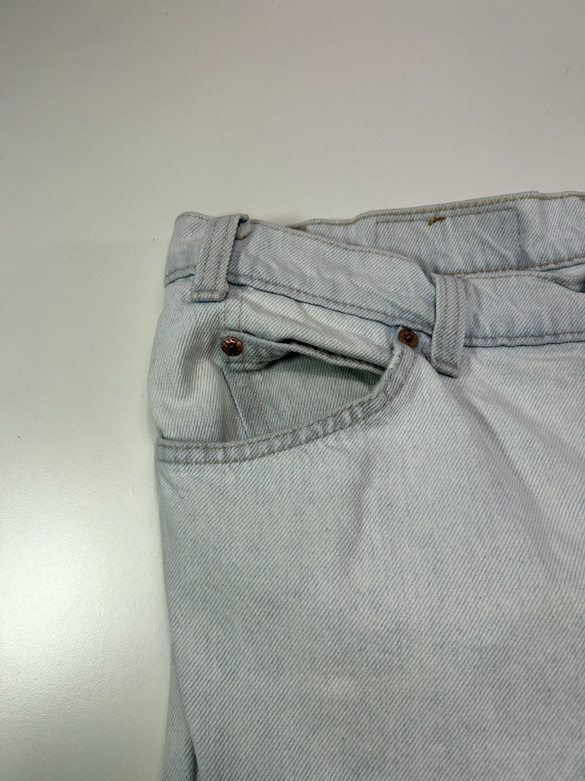 Vintage 80s Levis 550 Orange Tab Light Wash Denim Pants Size 33W