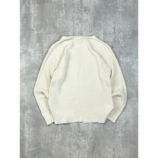 Vintage 1970s J.E. Morgan Blank Thermal Print Long Sleeve T-Shirt Size Medium