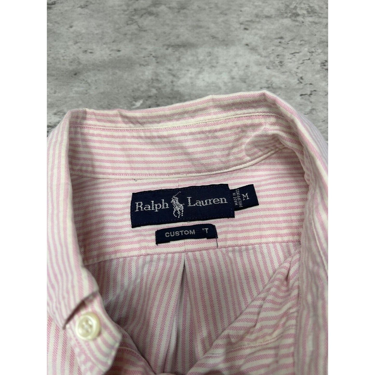 Vintage Polo Ralph Lauren Embroidered Pony Long Sleeve Button Up Shirt Size Medium