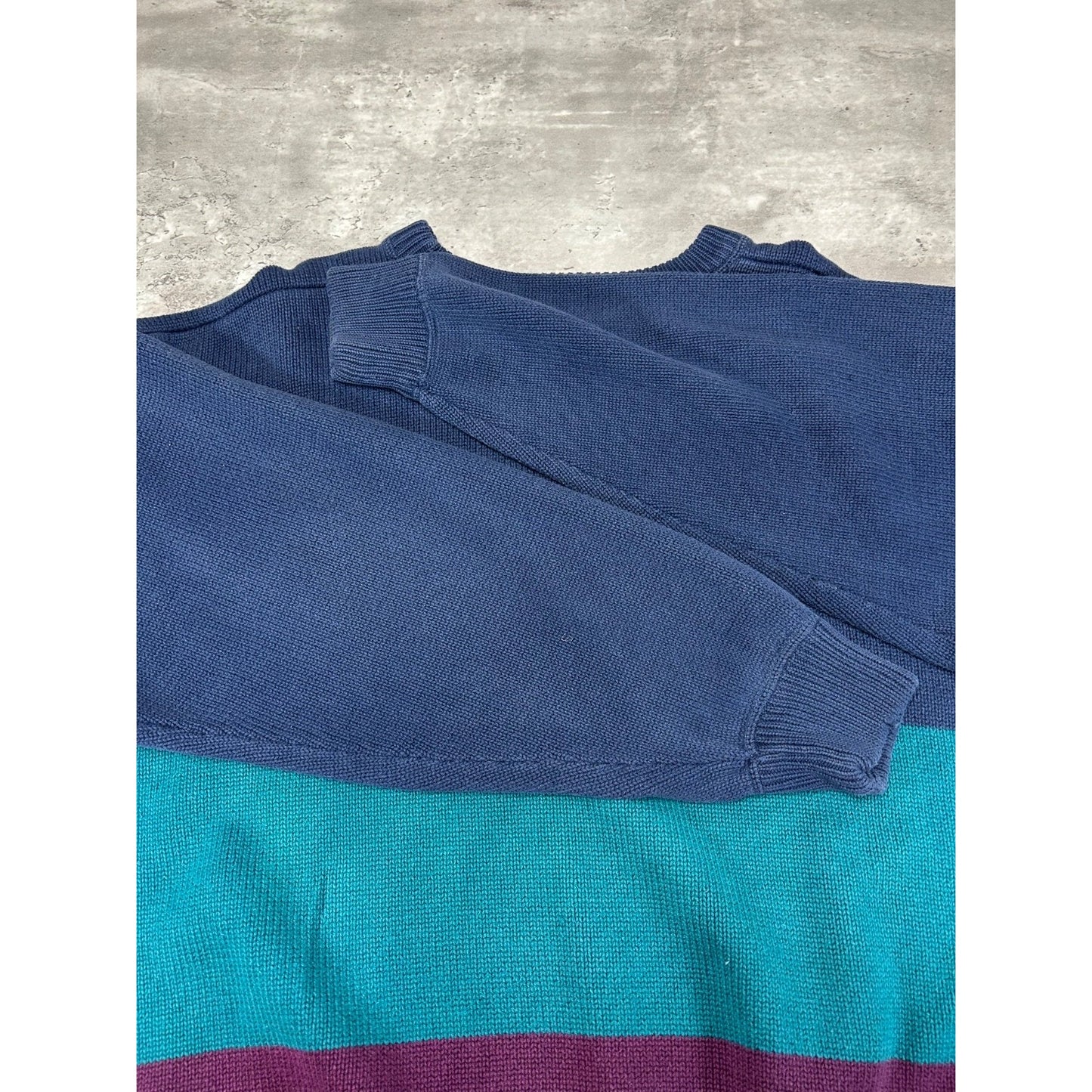 Vintage 90s Eddie Bauer Striped Pullover Knit Sweater Size XL