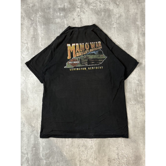 Vintage Harley Davidson Motorcycles Classic Logo Graphic T-Shirt Size XLT Black