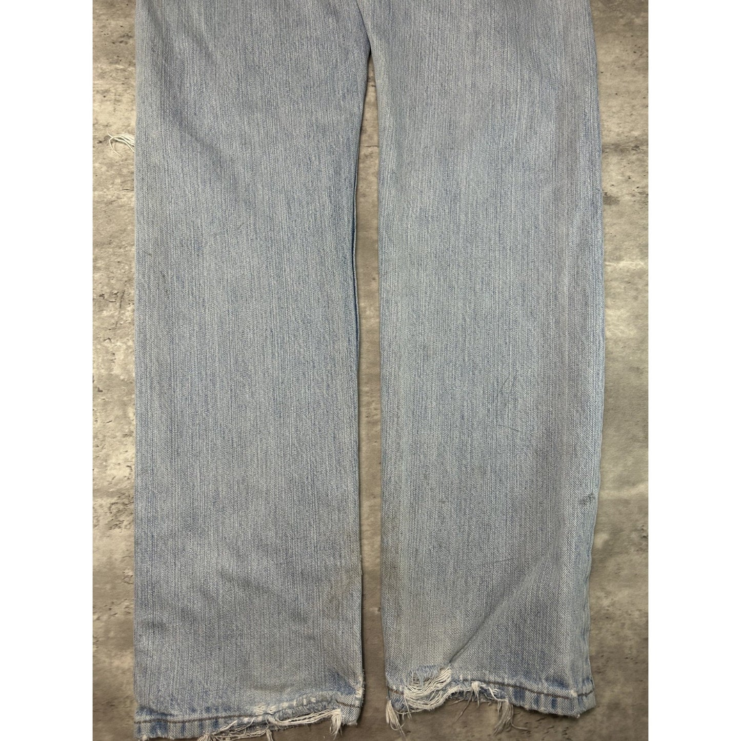 Vintage 90s Levis 505 Red Tab Light Wash Distressed Denim Pants Size 34