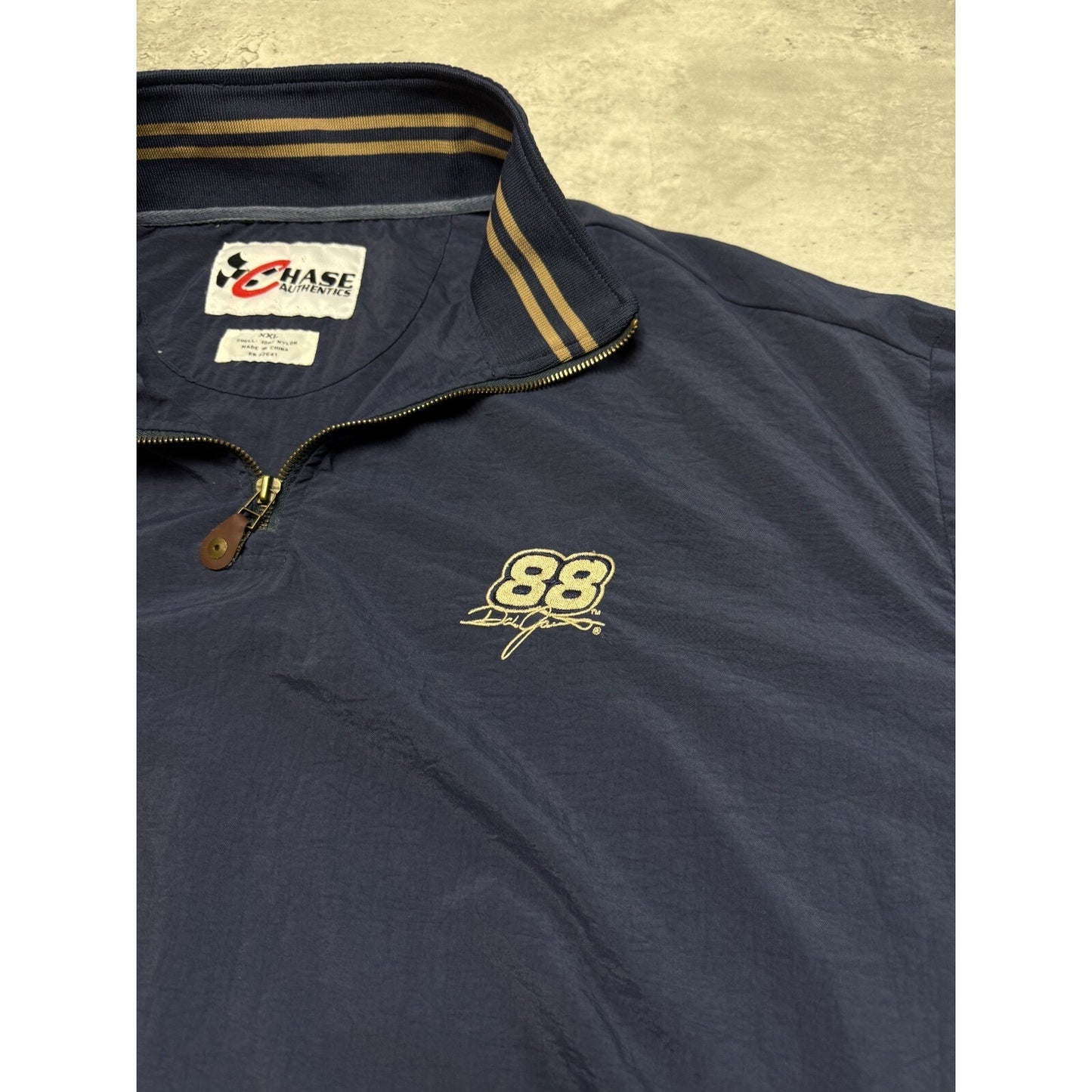Vintage Dale Jarrett #88 Nascar Embroidered 1/4 Zip Windbreaker Jacket Size XXL