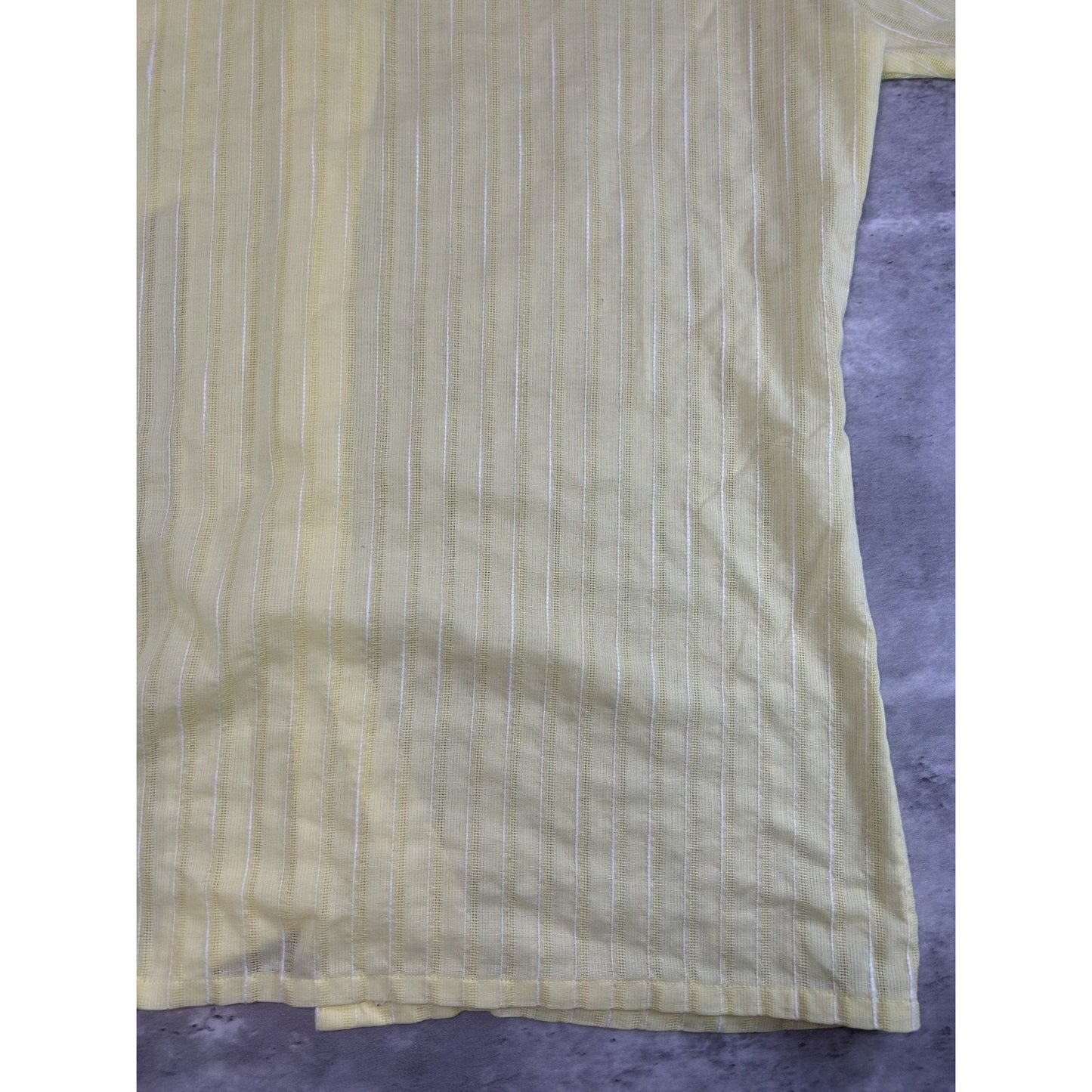 Vintage 80s/90s Arrow Striped Lightweight Single Pocket Button Up Shirt Sz Med