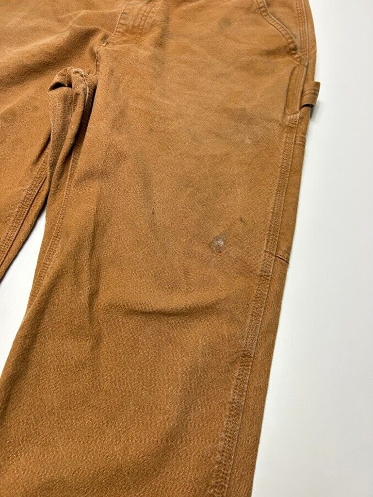 Carhartt Relaxed Fit Canvas Workwear Carpenter Pants Size 38W Beige