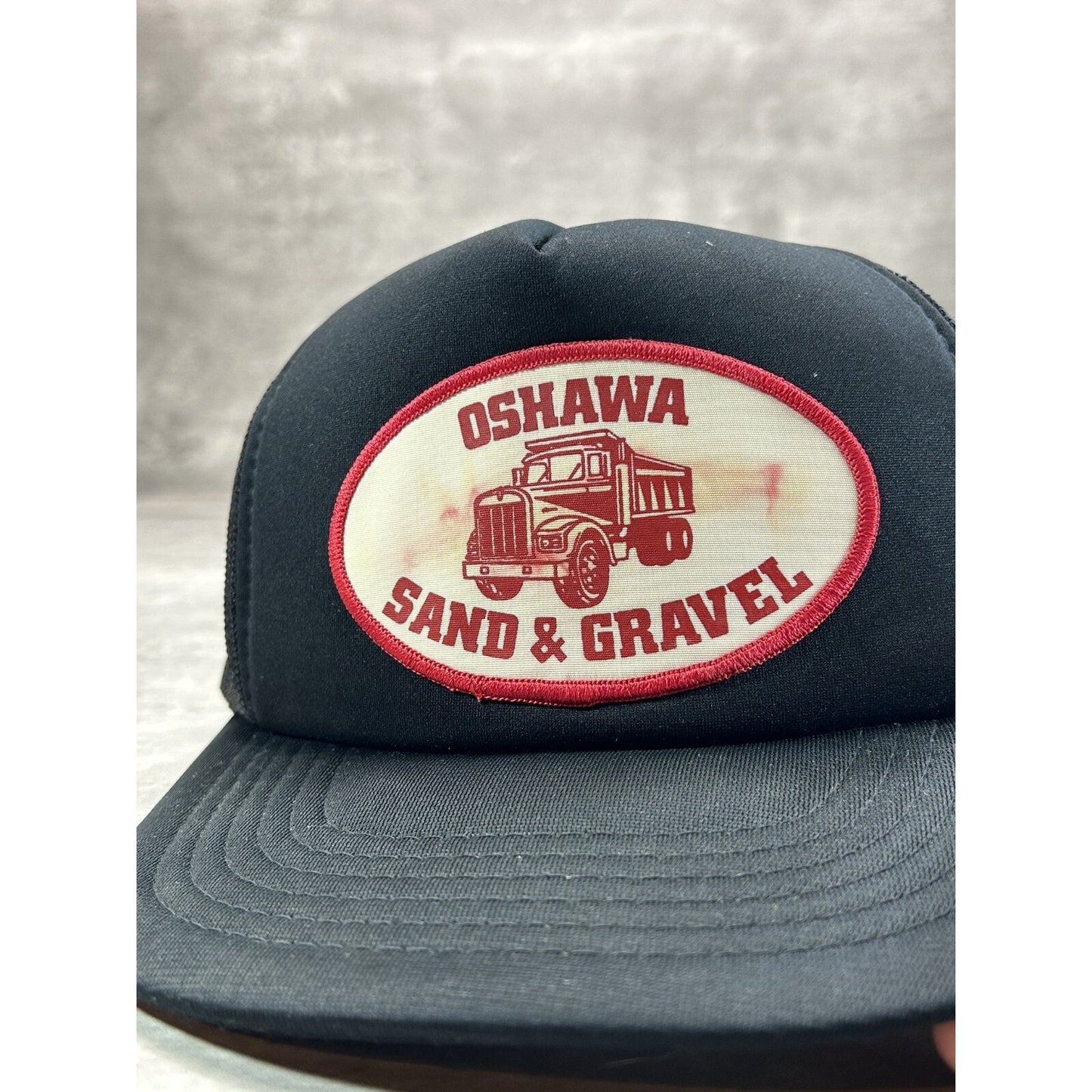Vintage 80s/90s Oshawa Sand And Gravel Embroidered Trucker Snapback Hat OSFA