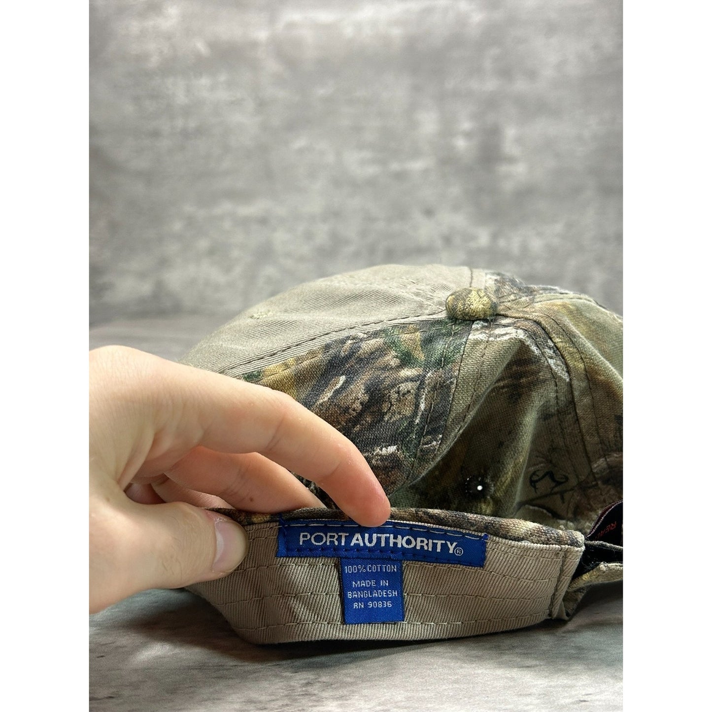 Vintage GTD Embroidered Logo Tree Camo Hunting Strapback Hat OSFA