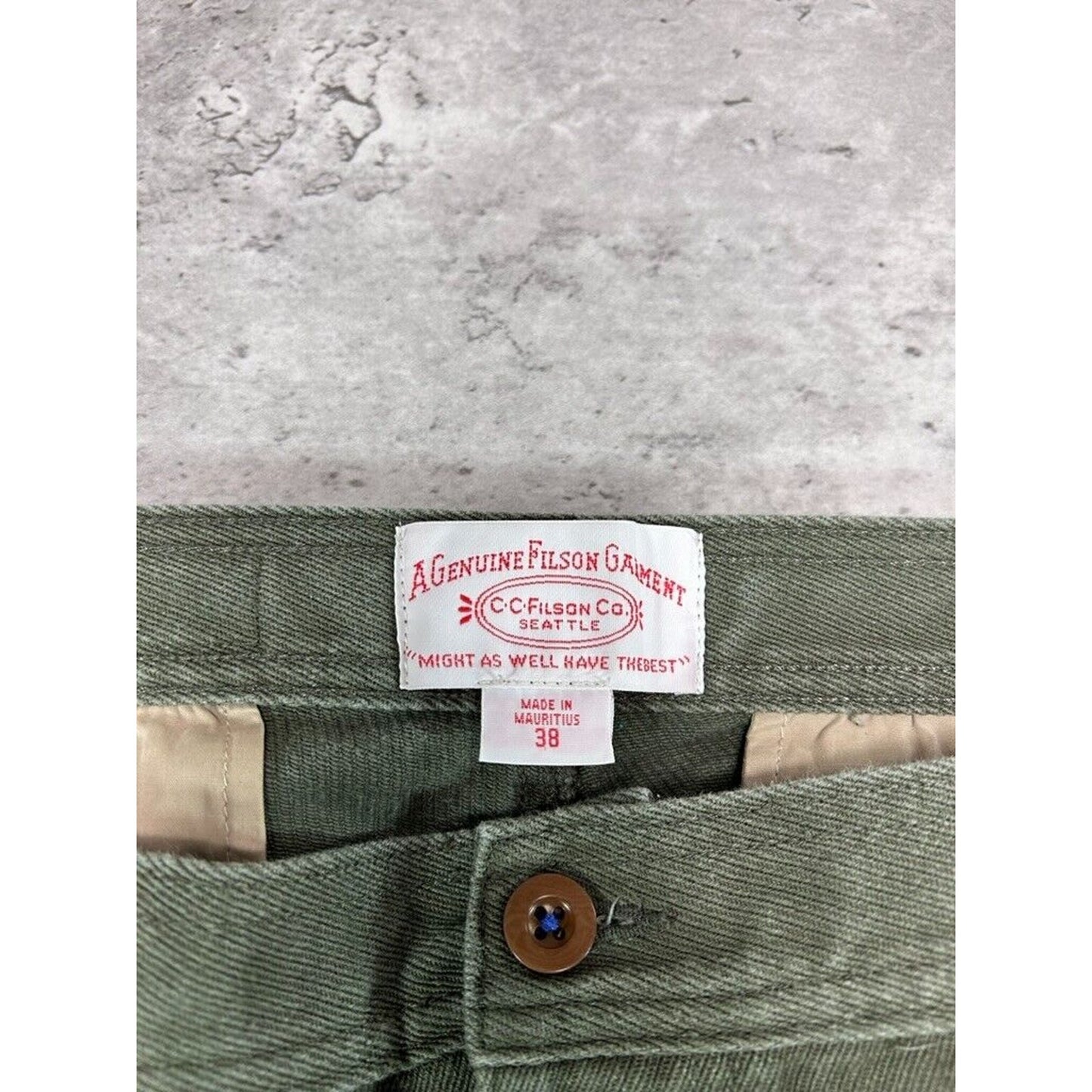 Vintage 1980s Filson Trouser Style Pants Size 36 Green