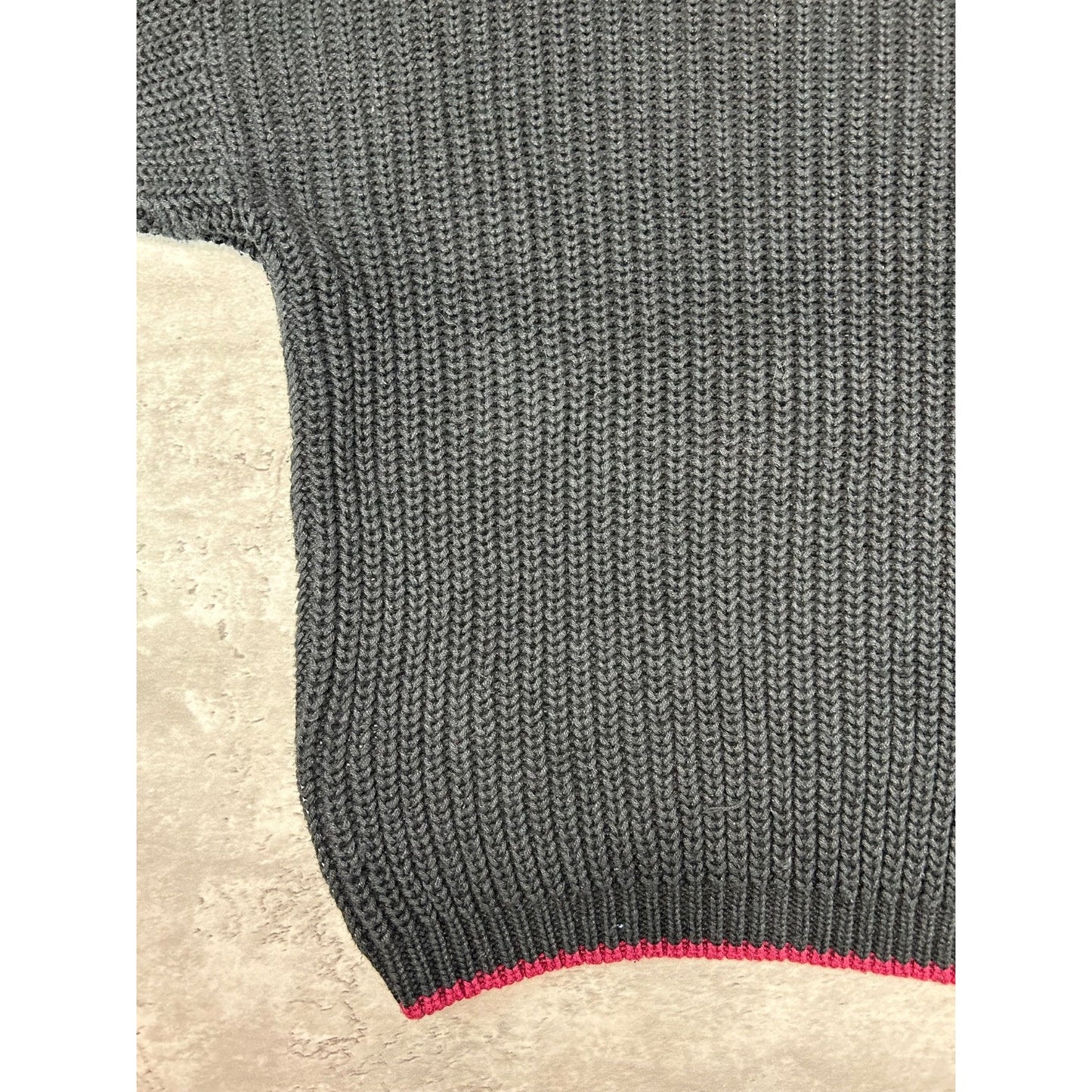 Vintage 90s Striped Sleeve Pullover Ribbed Knit Sweater Size Medium